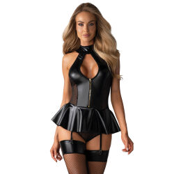 Obsessive latexový korzet a nohavičky 859-COR-1 - 79874283