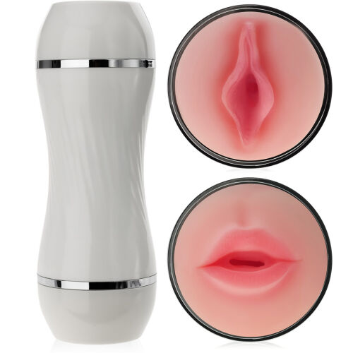 Obojstranný masturbátor pre mužov umelá vagína a ústa - 70096930