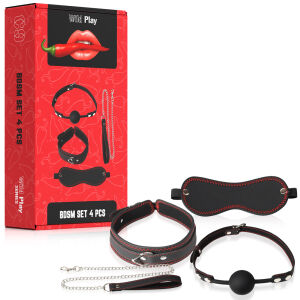 Súprava s obojkom a vodidlom BDSM EROSPACE WILD PLAY C9 4 produkty - 79537941