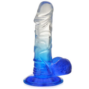 Umelý penis 15 cm dvojfarebné dildo na silnej prísavke - 75828366