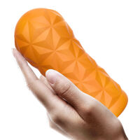 Oranžový masturbačný prístroj pre mužov super stimulácia umelá vagína - 77672842 - 5