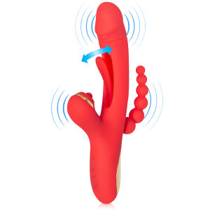 Vibrátor 3v1 s pohyblivým jazýčkom a análnym stimulátorom - 71946795