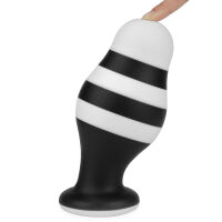 Veľký čierno-biely análny kolík na prísavke 7,2 cm - 75055683 - 6