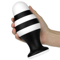 Veľký čierno-biely análny kolík na prísavke 7,2 cm - 75055683 - 4