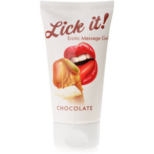 LICK IT CHOCOLATE 50 ml AROMATIZOVANÝ MASÁŽNÍ GEL NA CELÉ TĚLO ČOKOLÁDOVÝ - 75637333