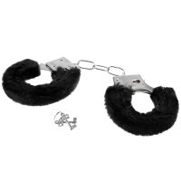 Čierne erotické putá s plyšom pre páry BDSM - 70170188 - 2