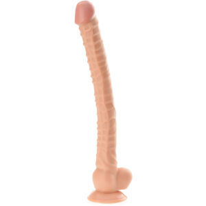 UMĚLÝ PENIS - DLOUHÝ 42CM - DONG, GELOVÉ DILDO NA PŘÍSAVCE - 75657995