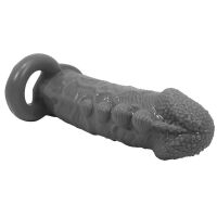 Stimulujúci návlek zväčšujúci penis s výčnelkami a páskou - 71427604 - 3