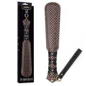 Rebellion solidná kožená plácačka BDSM s razeným vzorom 20 cm - 79032451
