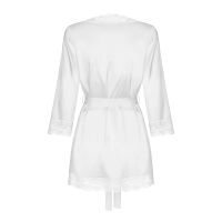 Obsessive Weddya biely župan s čipkou svadobná bielizeň - 71634333 - 7
