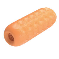 Oranžový gélový pánsky masturbátor s masážnymi guľôčkami - 78647783 - 2