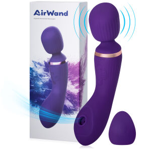 Silný masážnik 2v1 wand + vzdušná stimulácia 70 programov - 78668510