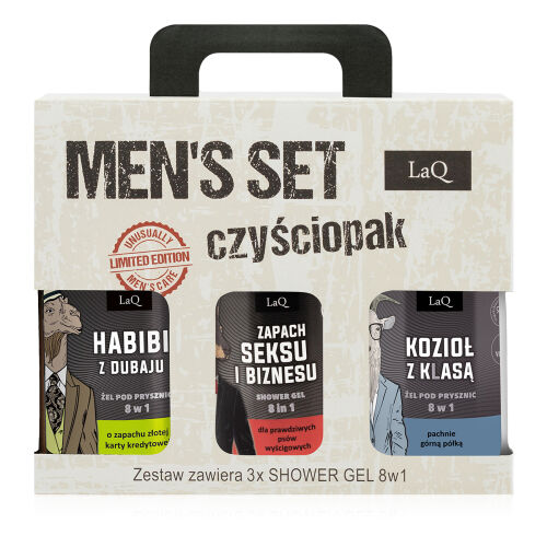 LAQ sada 3 sprchových gélov pre mužov 3x500 ml - 79698032