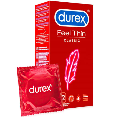 Durex Feel Thin Classic tenké kondómy 12 ks - 71681659