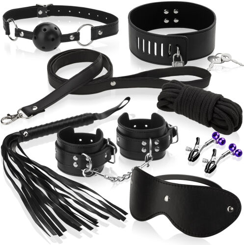 KOŽENÁ SADA BDSM -SUPER VELKÁ -  BONDAGE KIT SSD 6010080