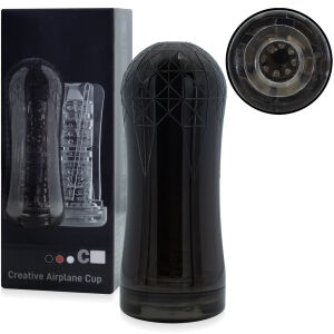 Umelá gélová pošva v čiernej tube vnútro s výčnelkami - 72738661