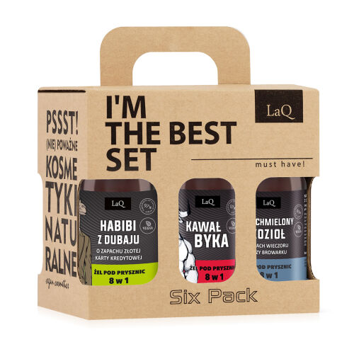 LAQ vegánska sada sprchových gélov pre mužov ČISTOSET 6x100ml - 78609627